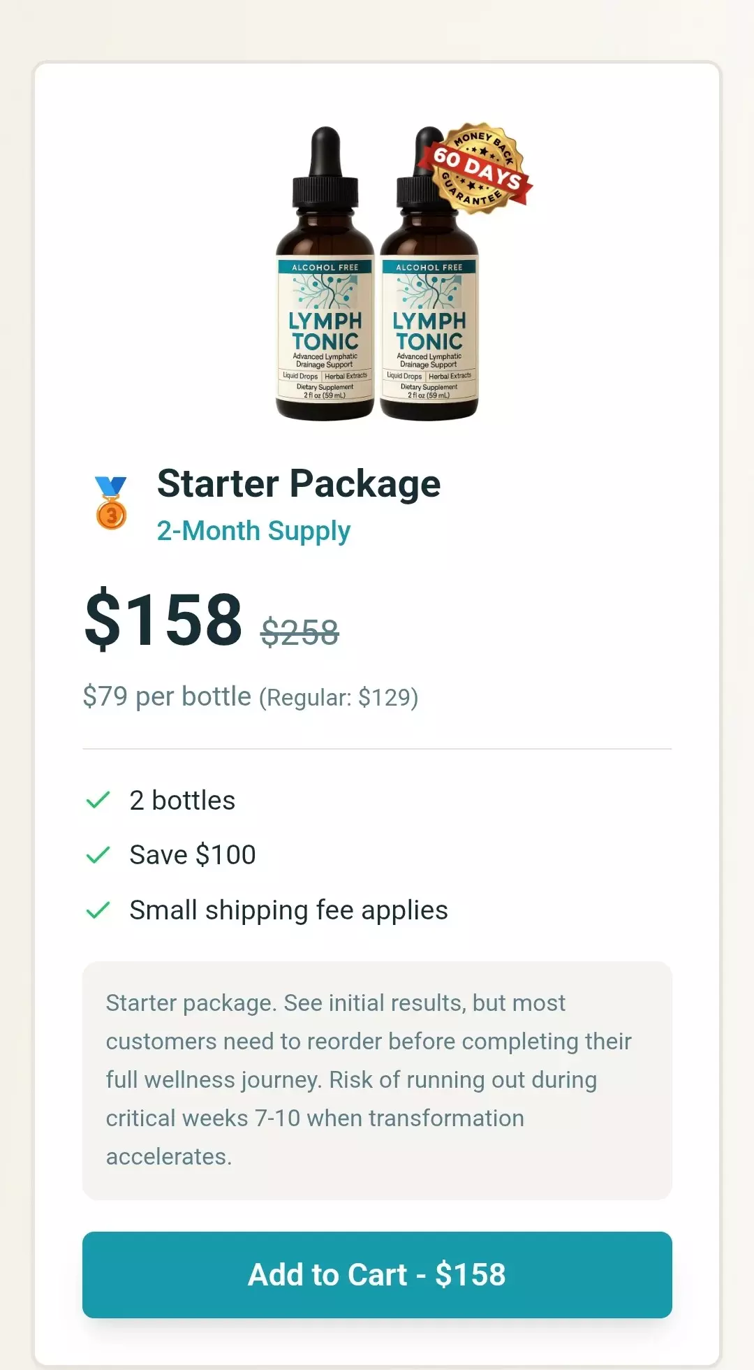 Lymph Tonic™ 2 bottles pricing
